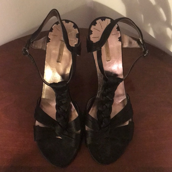 Summer Lightweight Leather/ Satin Heels - Picture 3 of 10